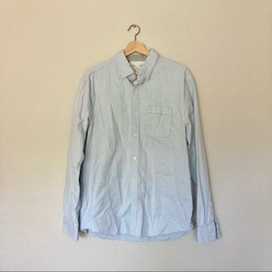 MENS Shirt Under Armour Casual Button Up Shirt Striped Blue White Cotton